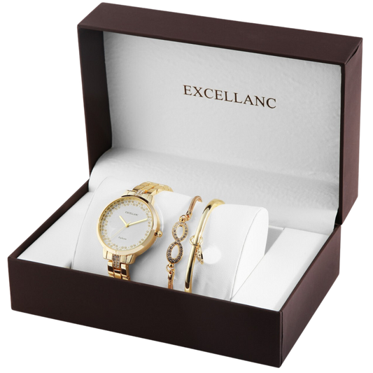 Excellanc Ladies Watch and Bracelets Gift Set