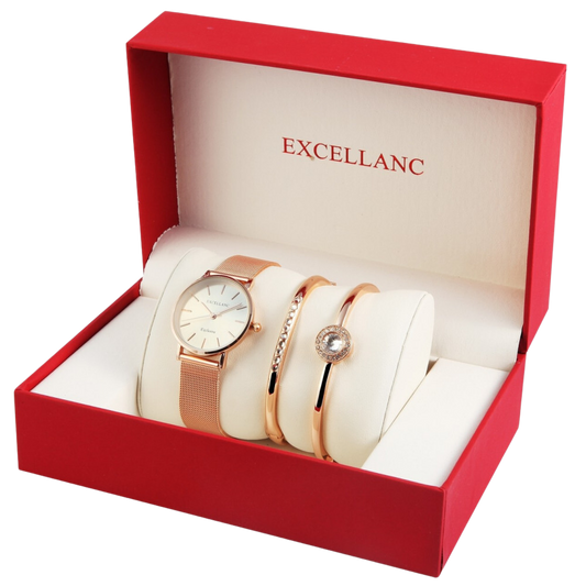 Excellanc Ladies Watch and Bracelets Gift Set